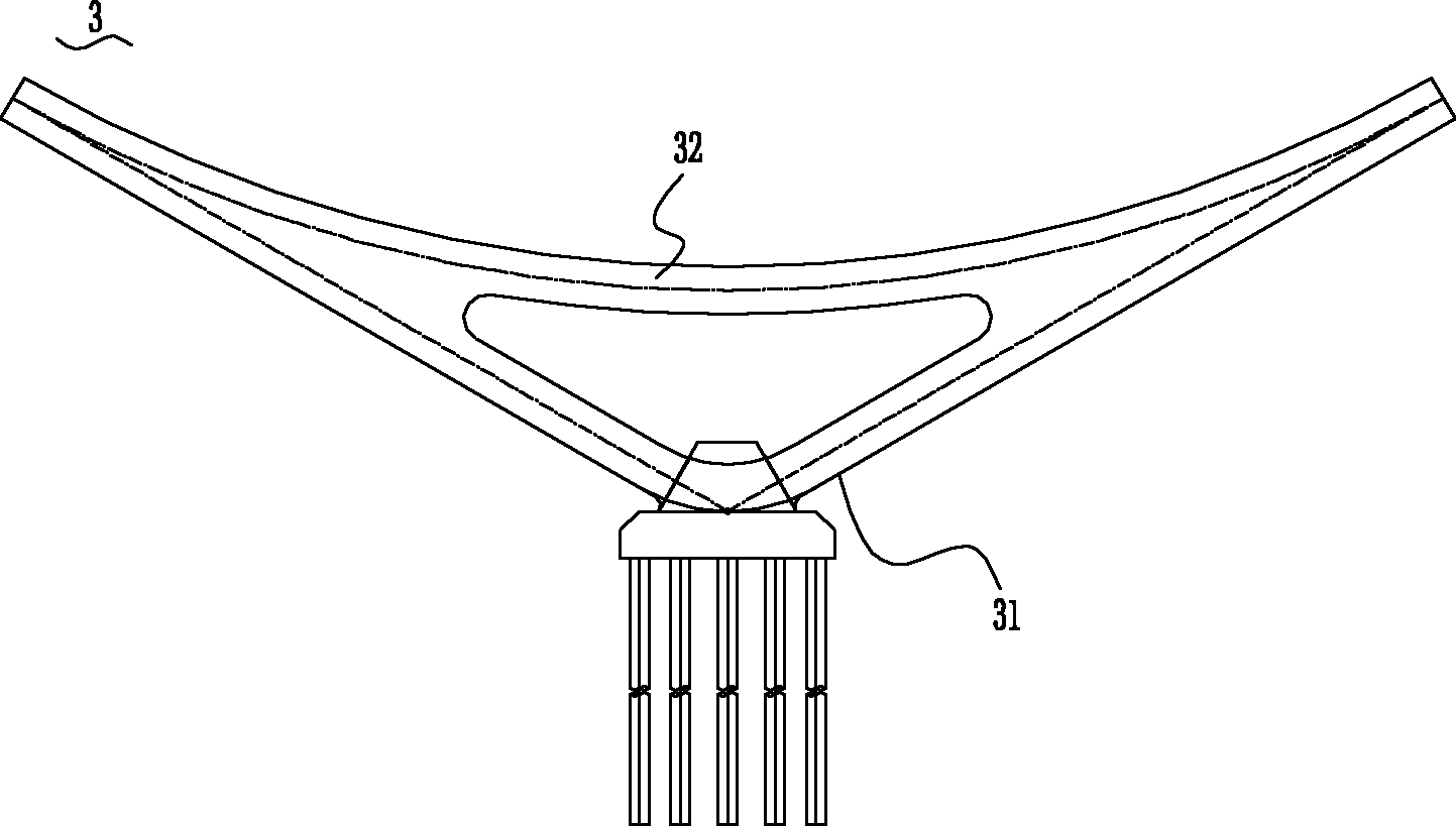 Large-span double-arch axis combined arch bridge and construction method thereof