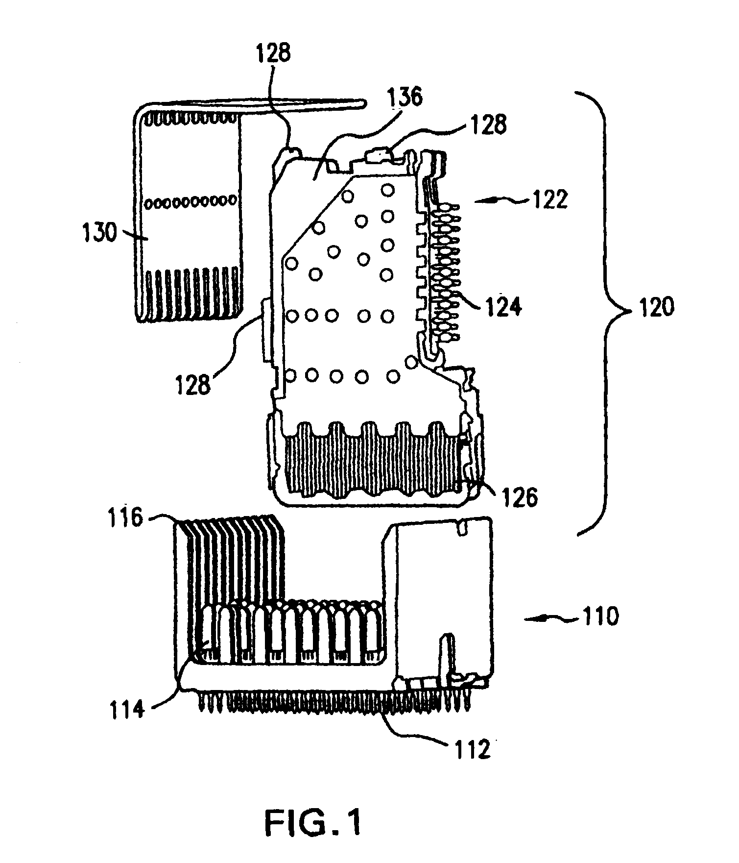 Connector with Improved Shielding in Mating Contact Region