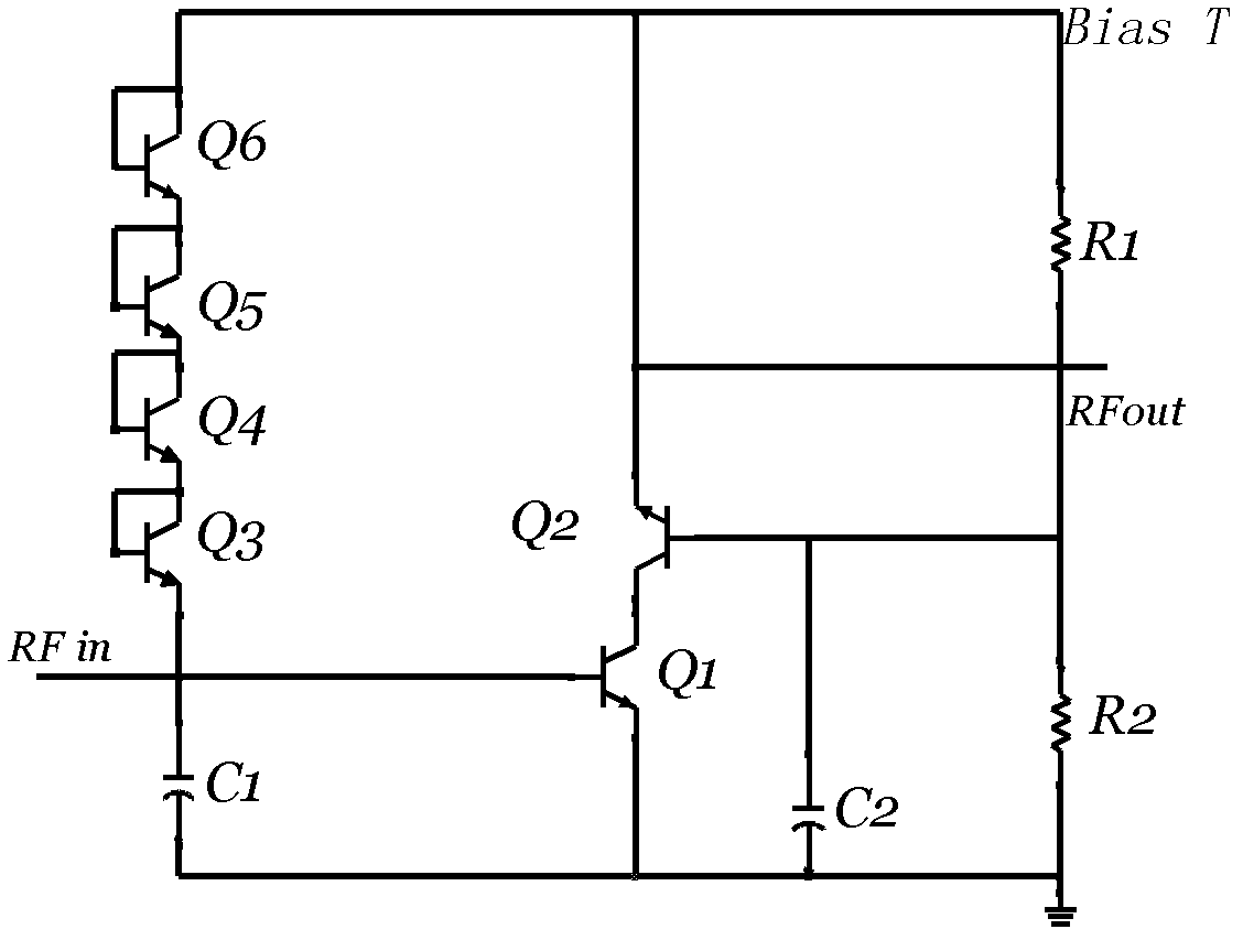 Low-noise amplifier in multi-mode navigation type radiofrequency chip