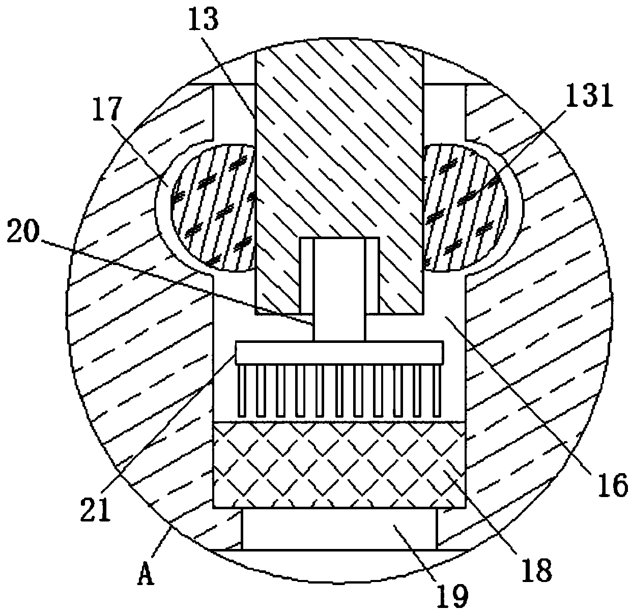 Tortoise shell stirring and grinding device