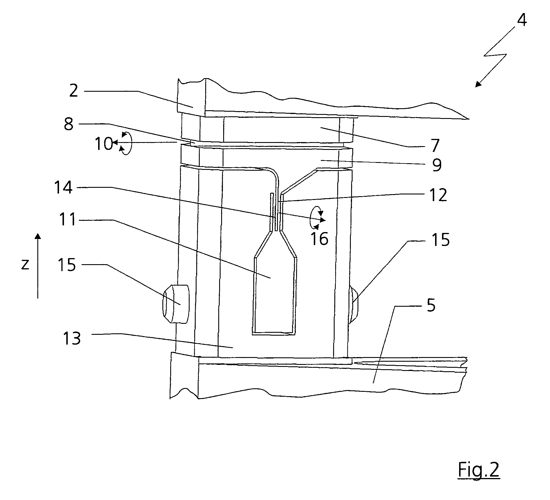 Holding and positioning apparatus for an optical element