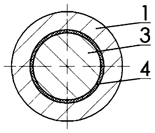 Treatment method for fatigue test sample clamping part of hollow sucker rod