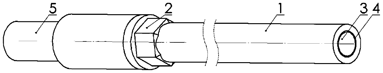 Treatment method for fatigue test sample clamping part of hollow sucker rod