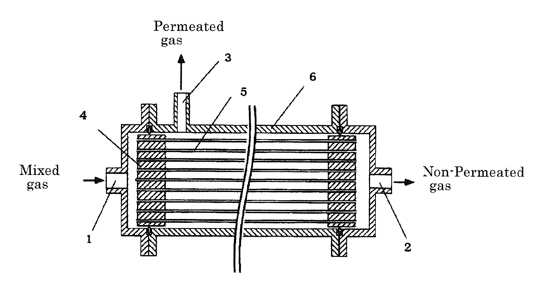 Solvent-resistant asymmetric hollow fiber gas separation membrane, and method for production thereof