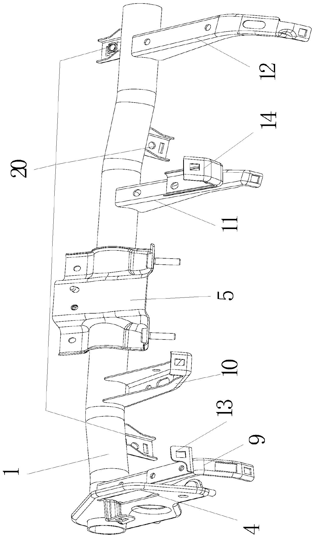Instrument desk framework convenient to assemble and installation method thereof