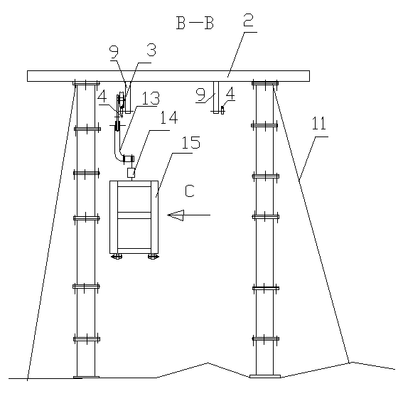Quick-transporting method and quick-transport device for foldable temporary cableways