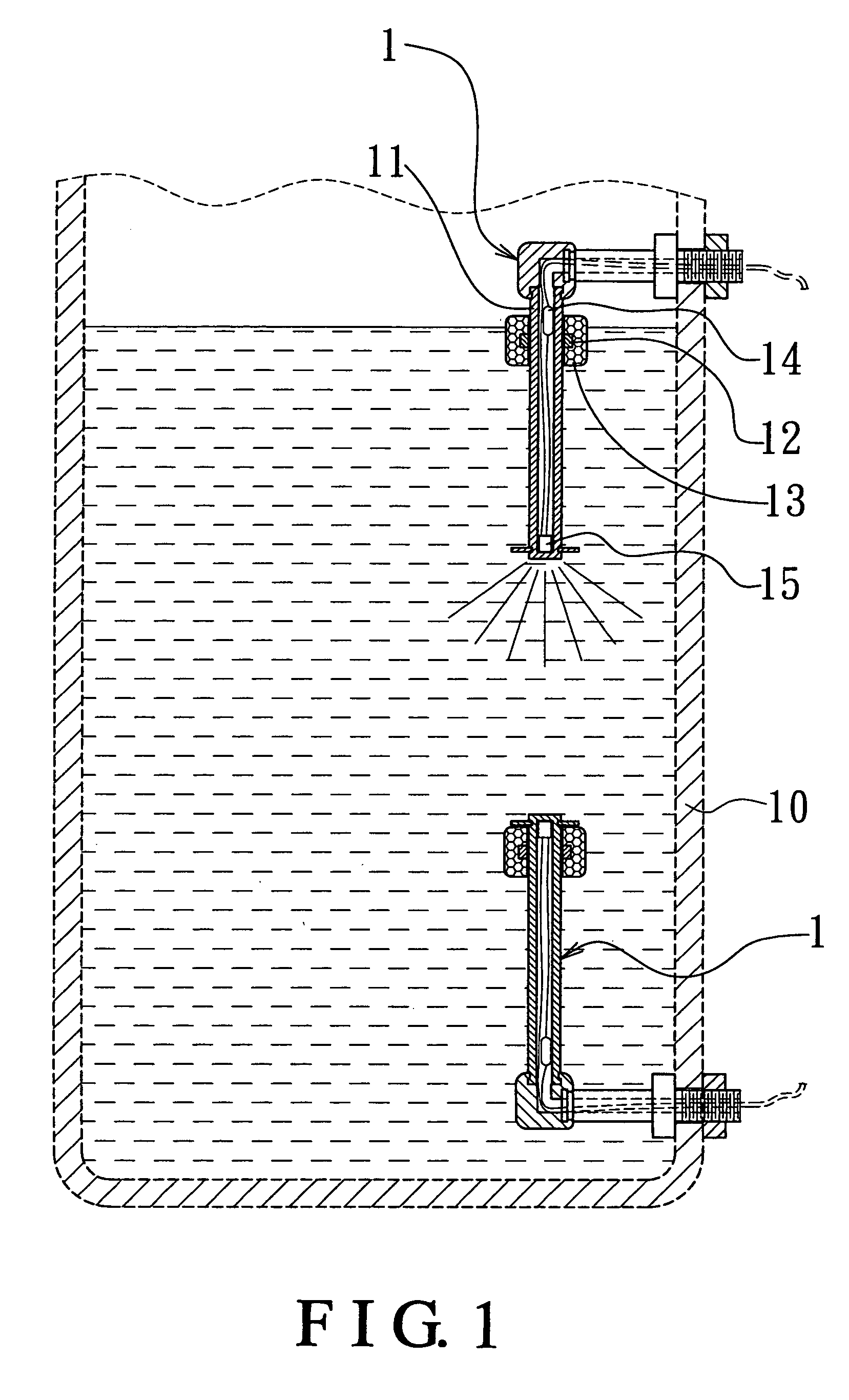 Float-type liquid level switch assembly with light emitting elements