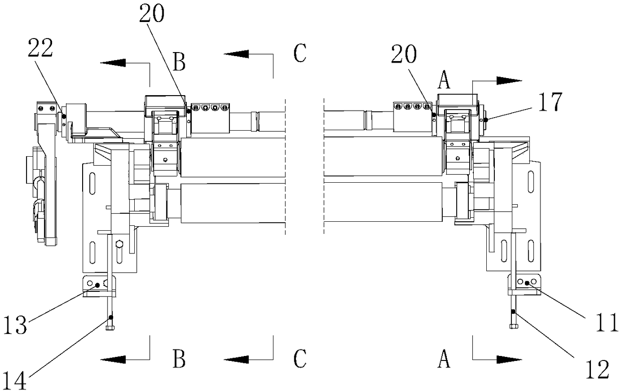 A positive warp easing device for a water jet loom