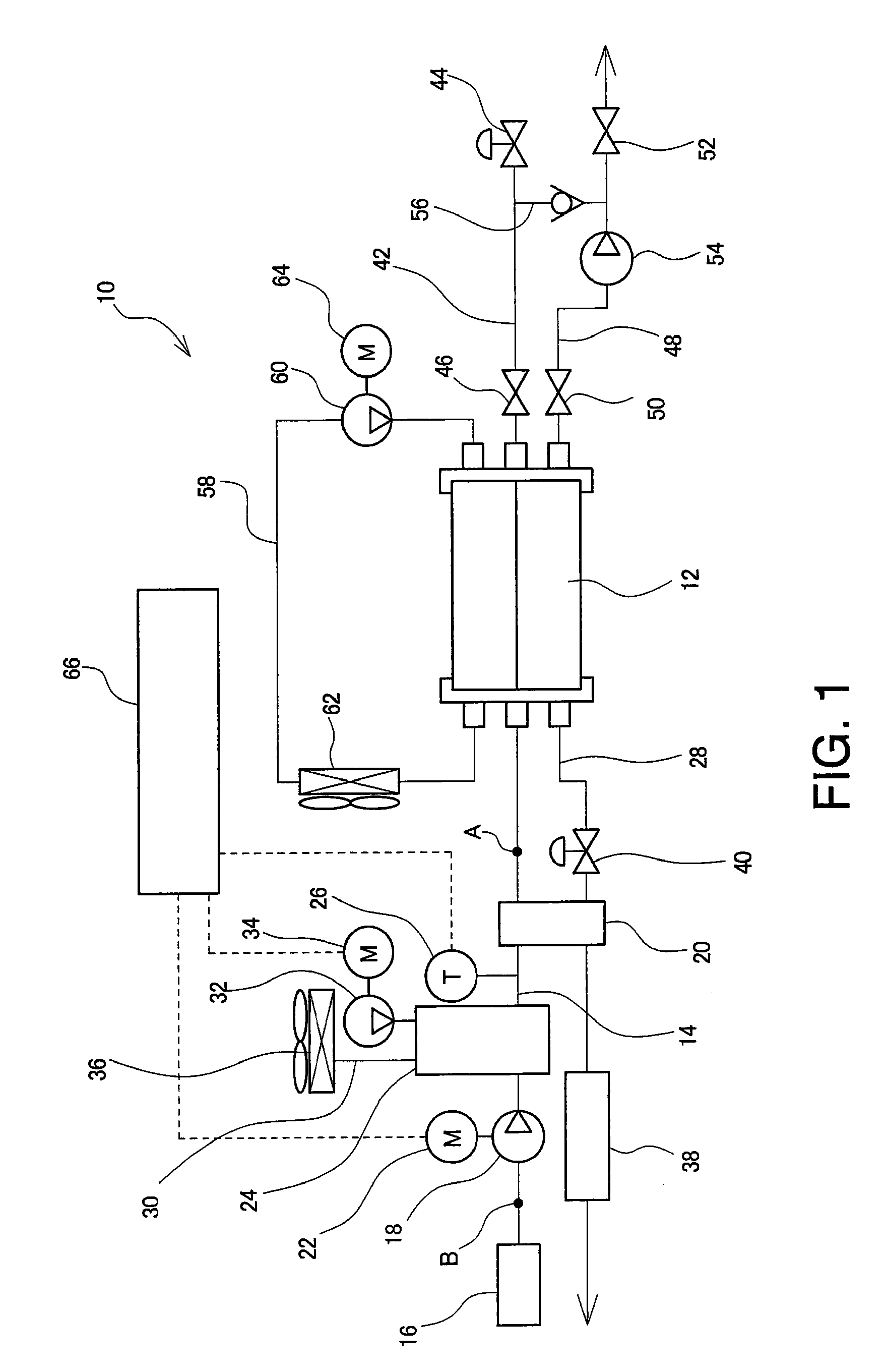 Fuel cell system including a controller comprising a cooling section abnormality determining unit