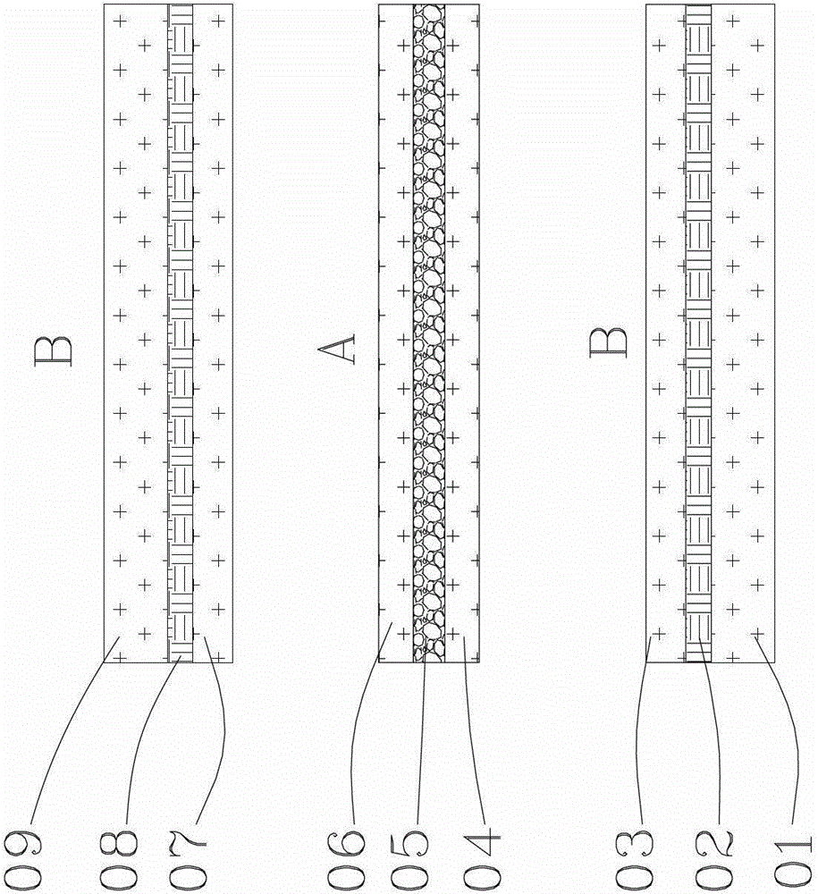Method and device for continuous laminating of flexible thin film with multilayer structure