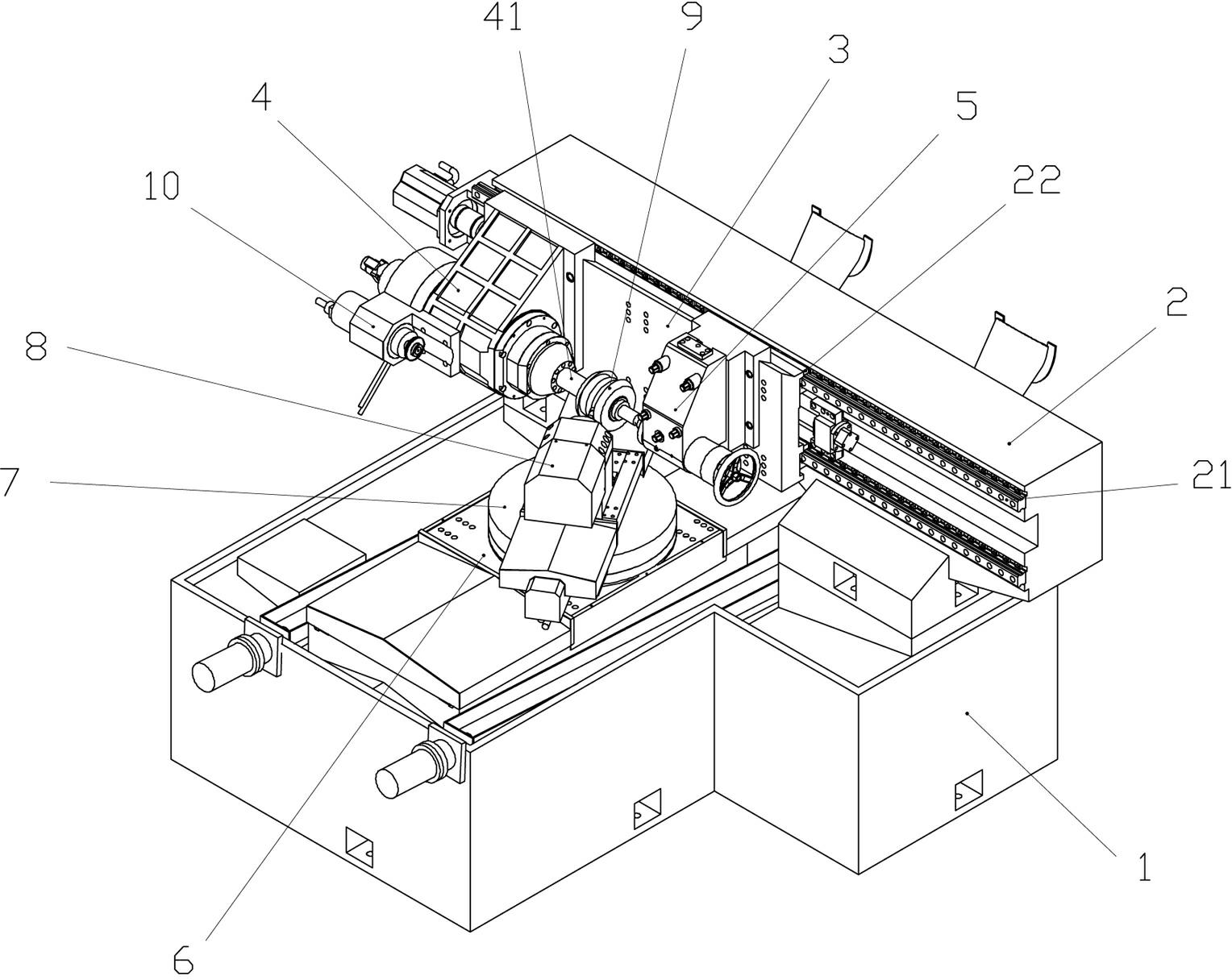 Special numerical-control grinding and milling machine for cams with arc-shaped surfaces