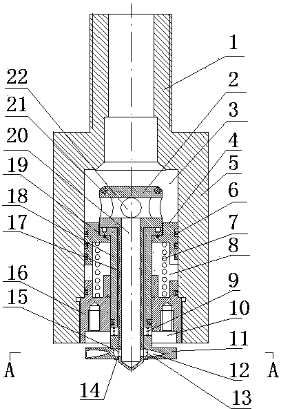 Rotating disk type rotary spraying device for accelerating lifting of pile shoe of offshore drilling platform