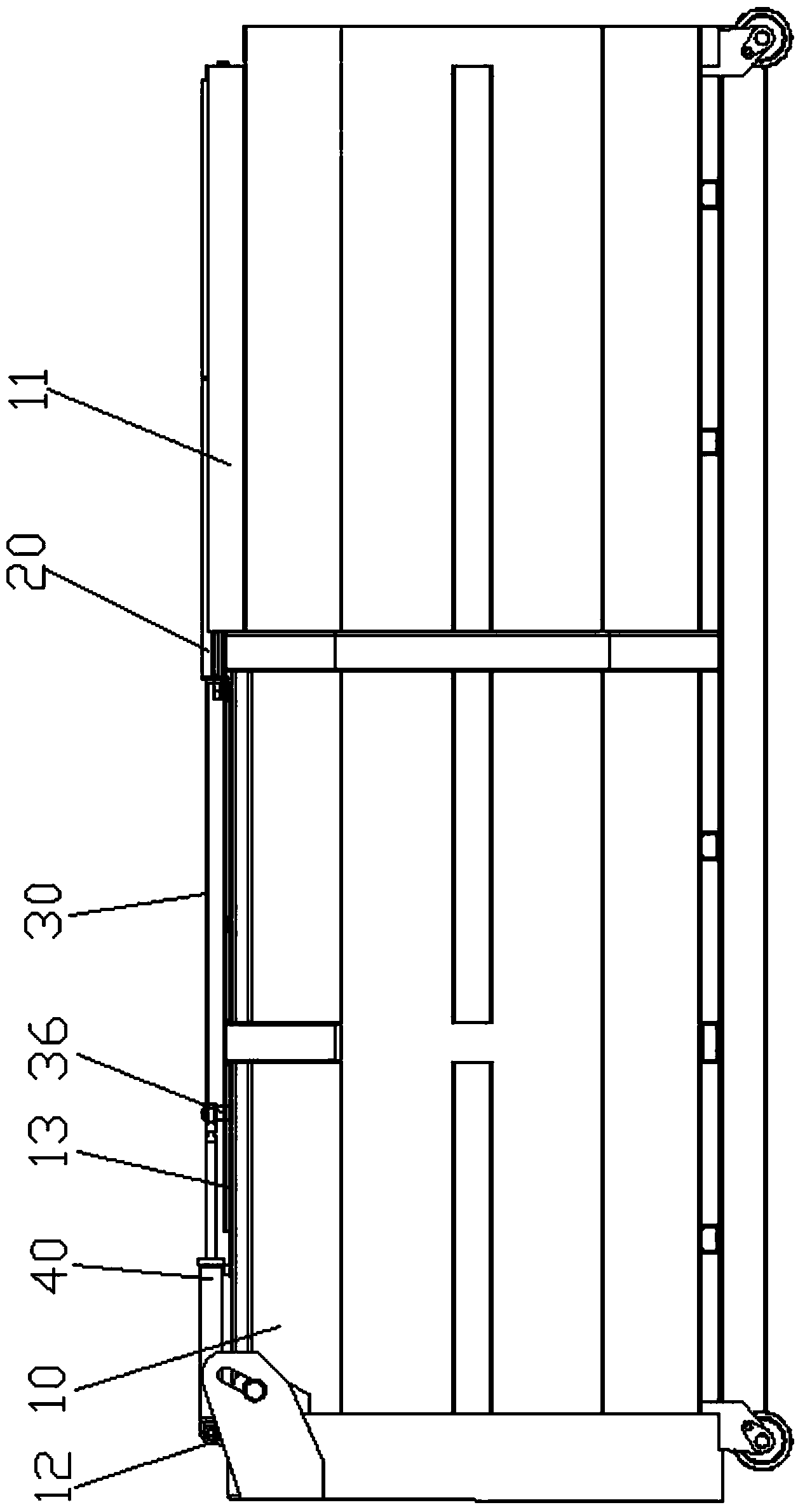 Door locking mechanism for garbage transfer box