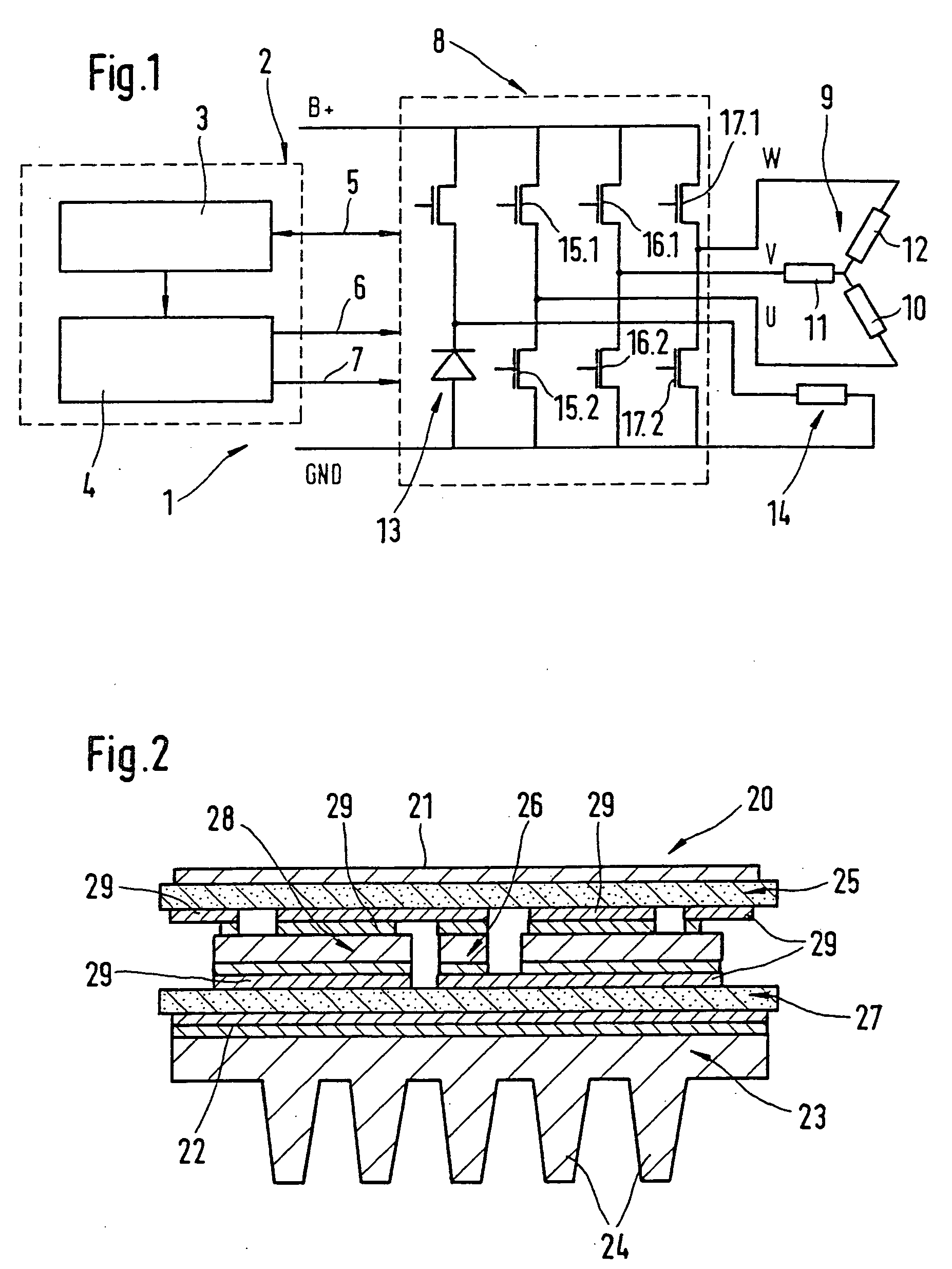 Active rectifier module for three-phase generators of vehicles