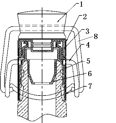 Lifting open-type anti-counterfeiting bottle cap