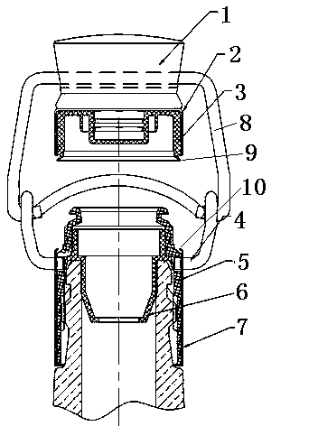 Lifting open-type anti-counterfeiting bottle cap