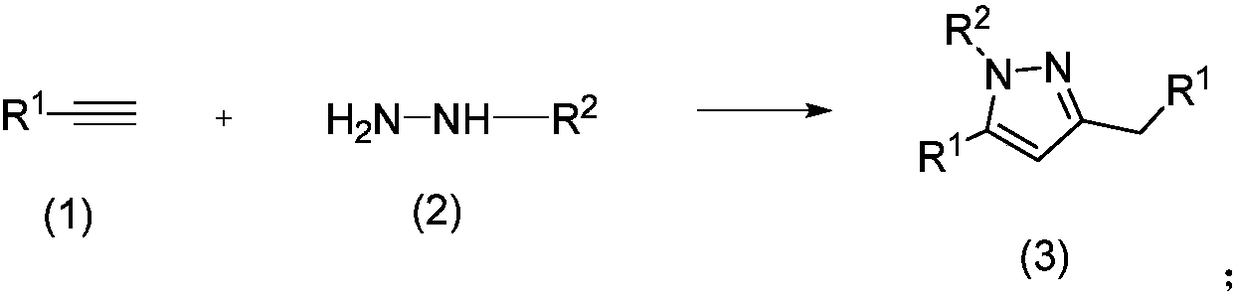 Method for preparing polysubstituted pyrazole through one-pot reaction of substituted alkyne and hydrazine or hydrazine substitute
