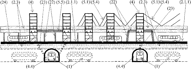 Public traffic system and construction method thereof