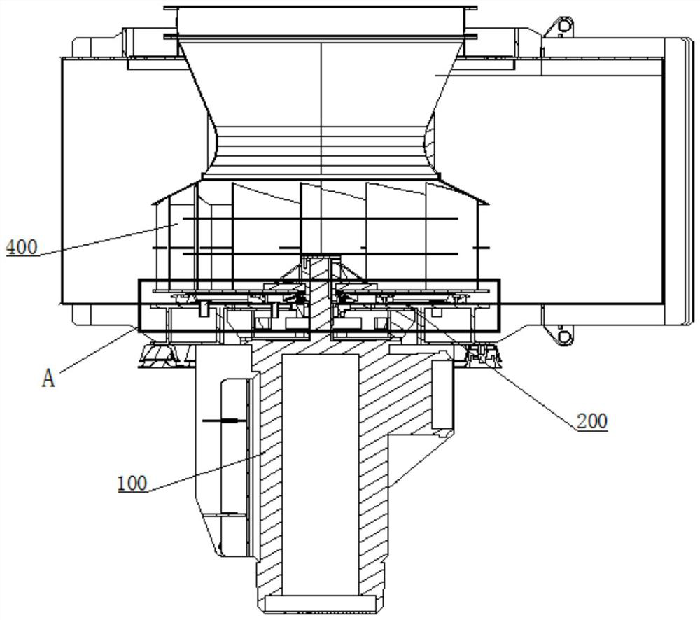 Vertically-mounted drainage shaft seal mechanism and centrifugal fan