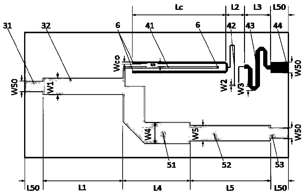 Broadband Power Splitter with High Power Division Ratio Based on Three-wire Coupling Structure