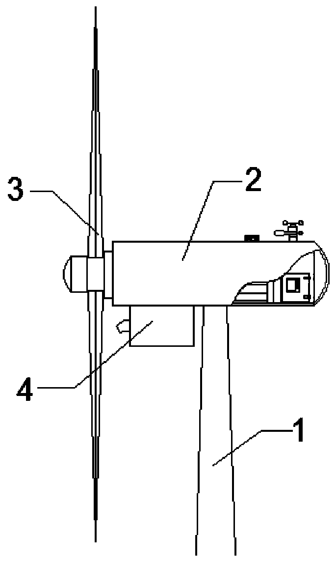 Remote wind direction and wind speed detection mechanism for wind power generation