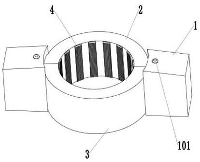 An oil production wellhead anti-theft clamp