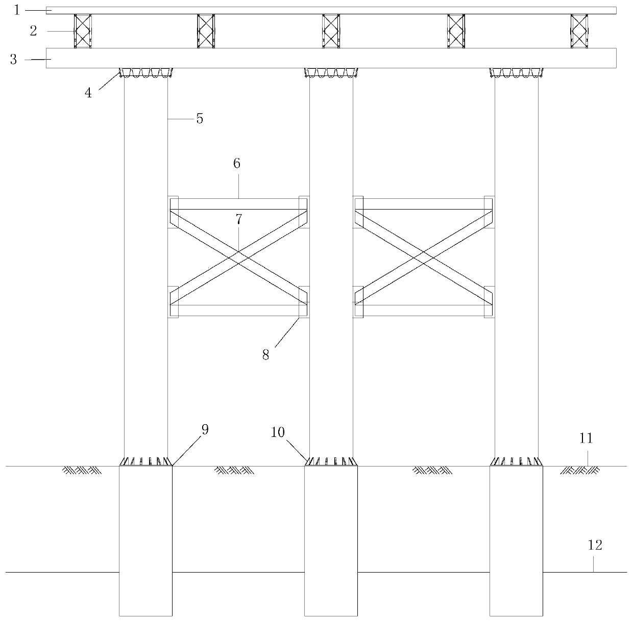Cast-in-place continuous box girder formwork system and construction method