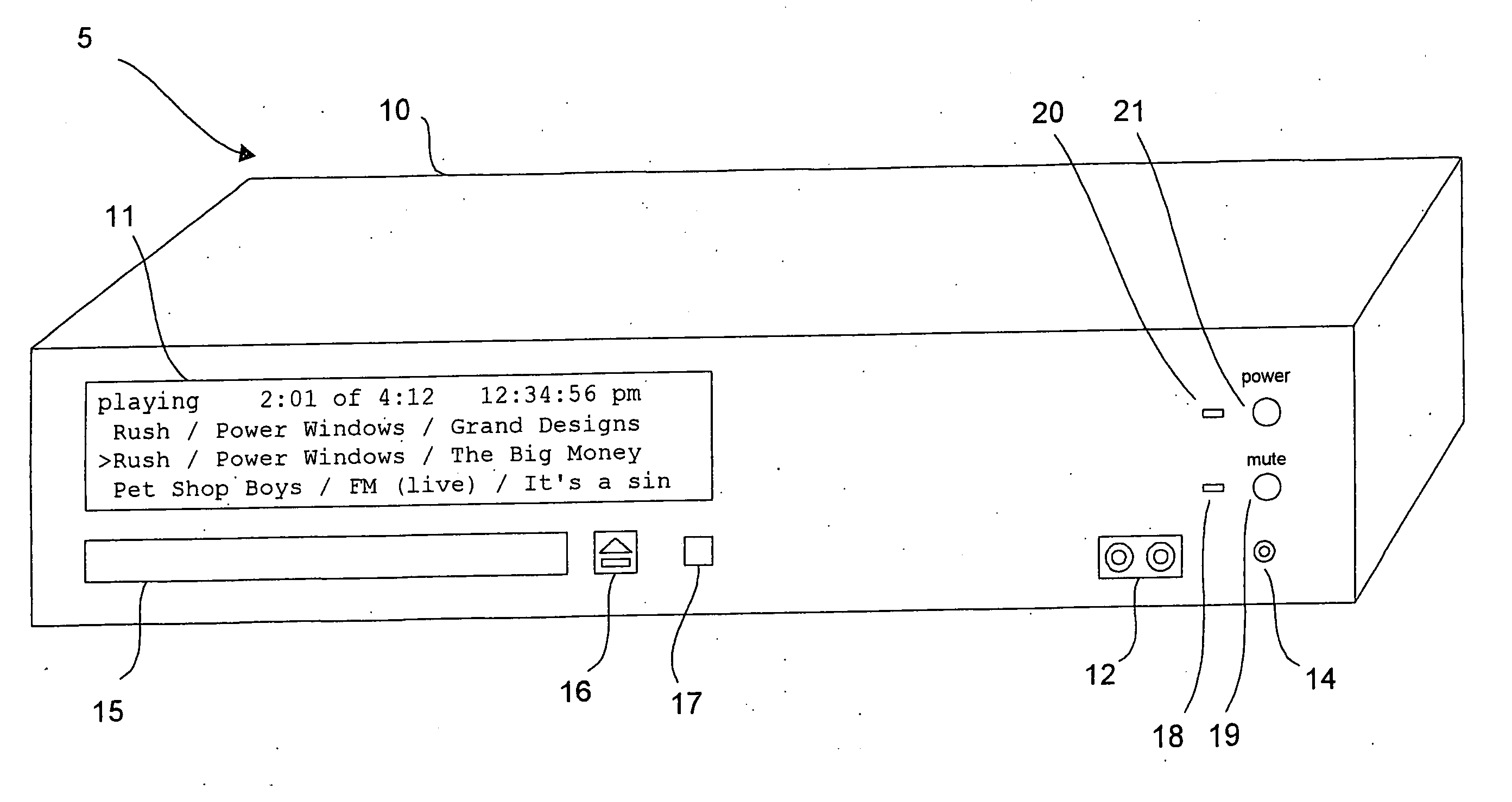 Audio entertainment system for storing and playing audio information