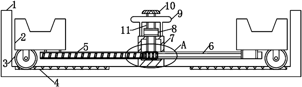 Guide rail gap adjusting mechanism in automation device