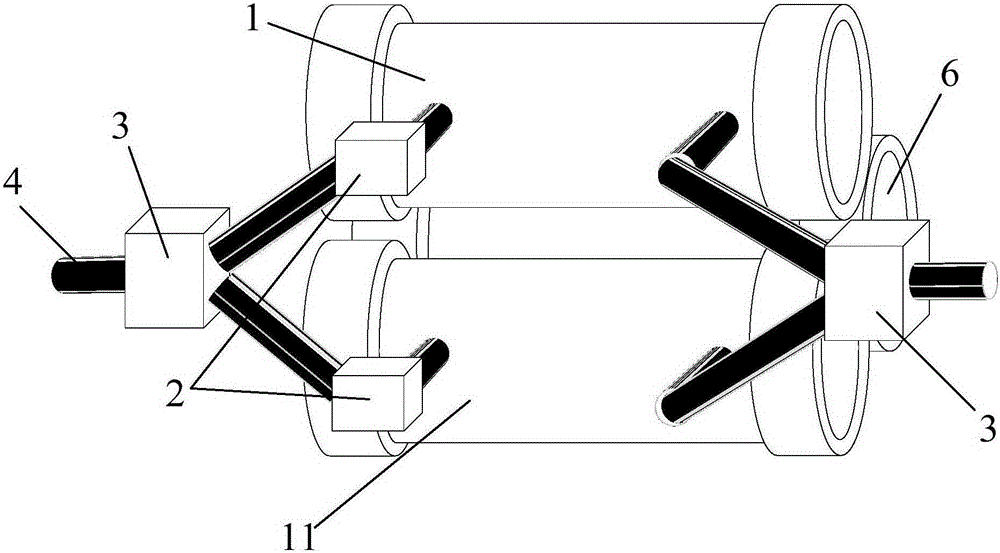 A three-gas chamber switching device of a spectrometer and a gas online spectrum testing method