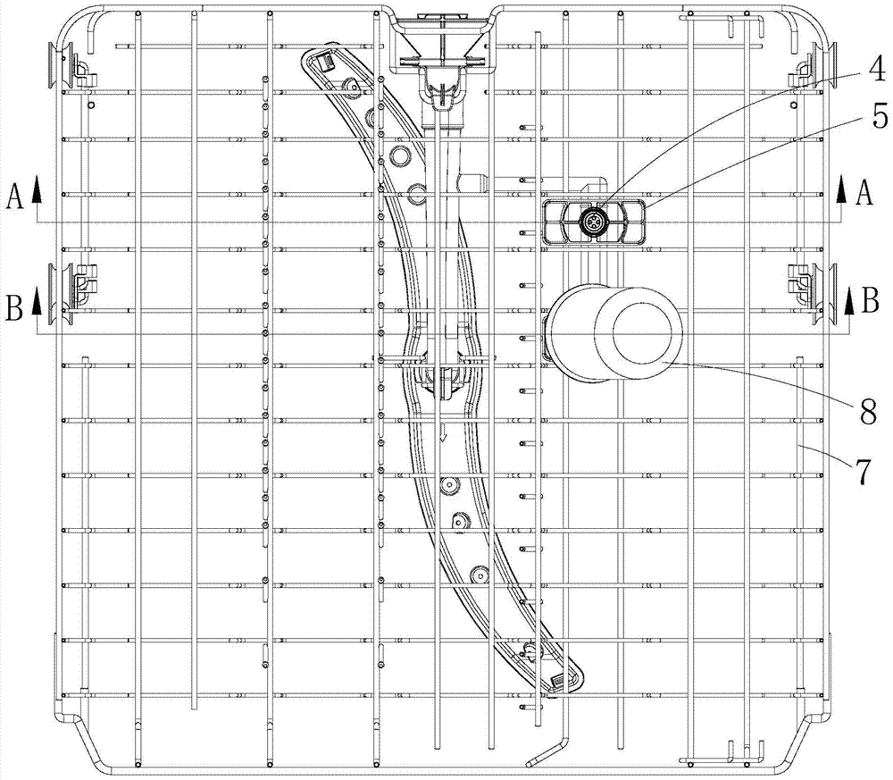 Dishwasher zone wash controllable jets