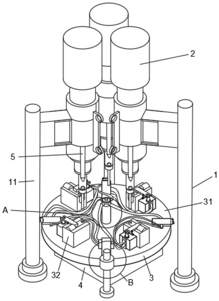 Rapid multi-station drilling pipe joint special machine