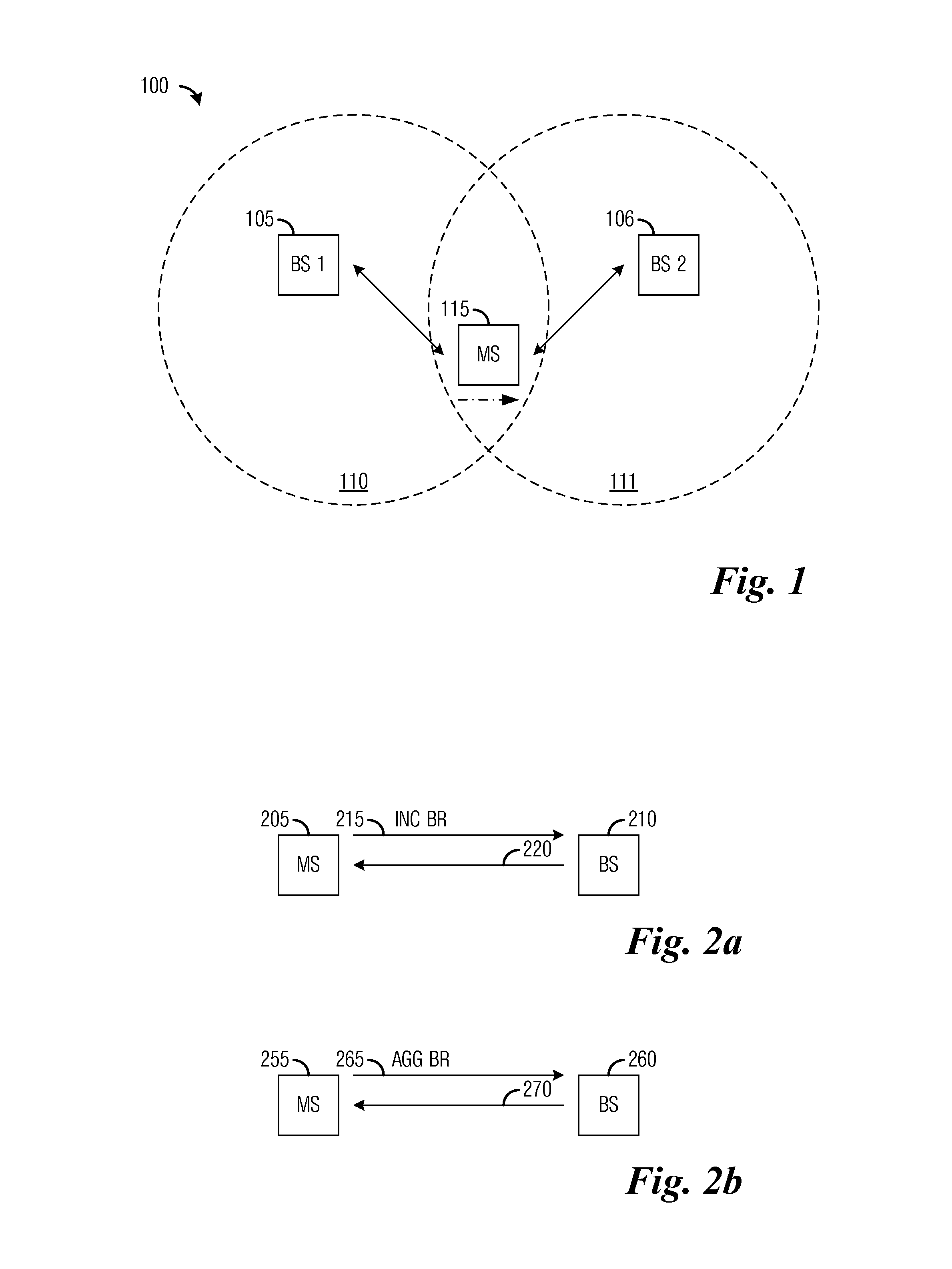 System and method for supporting bandwidth requests in a handover