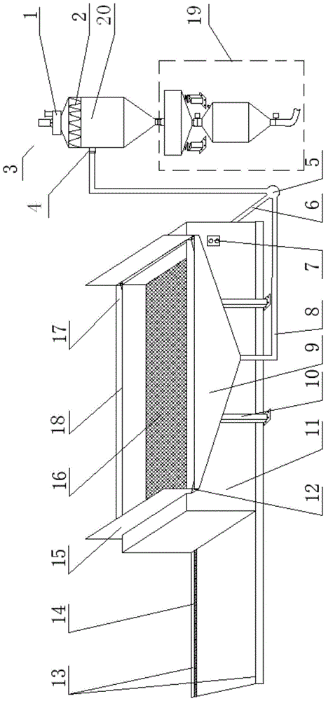 Device for cleaning and recycling loose sand in the working box of 3d printing equipment