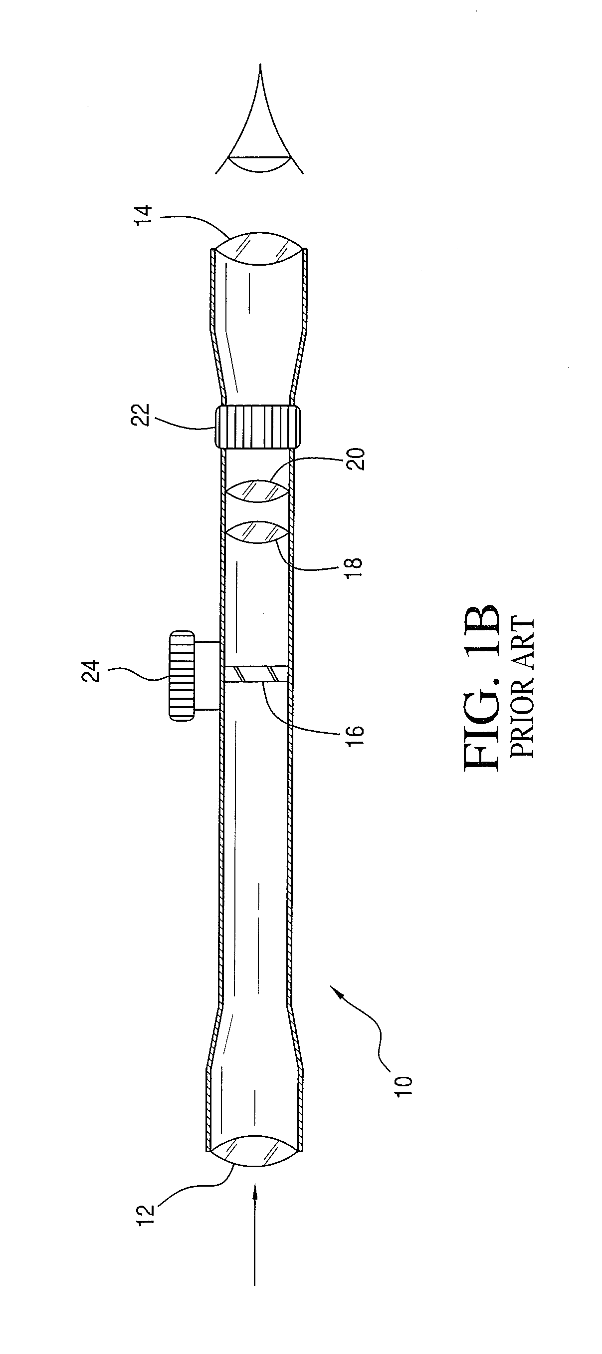 Ballistic effect compensating reticle and aim compensation method