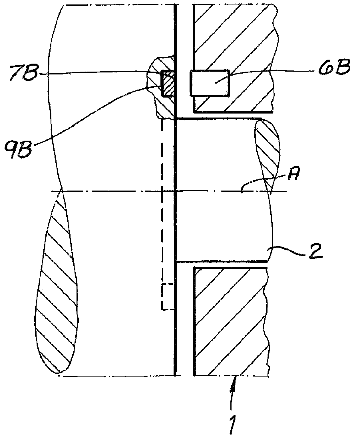 Turbo machine with magnetic bearings