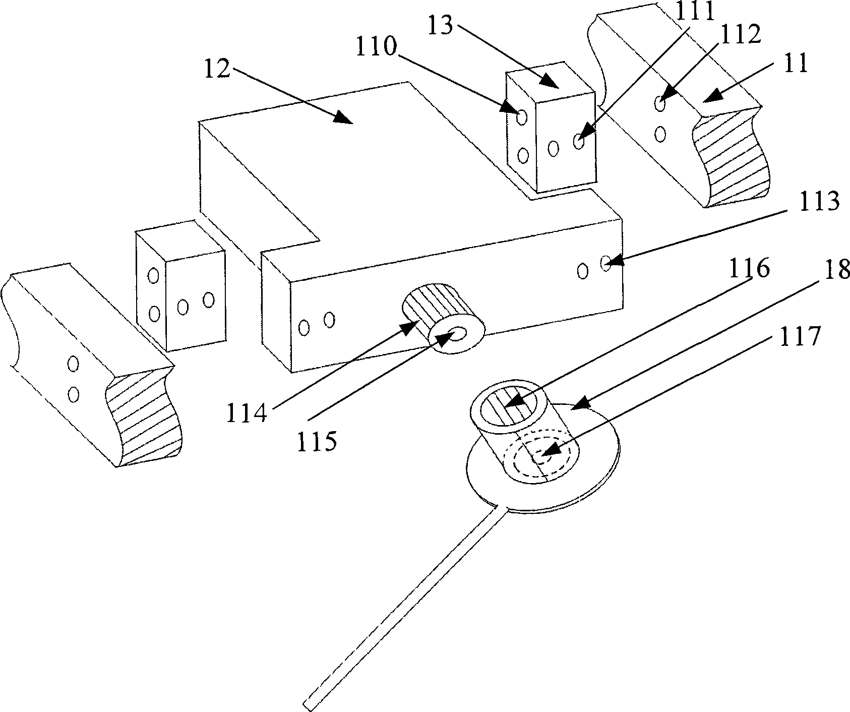 Bionic long fin fluctuating propulsion experimental apparatus