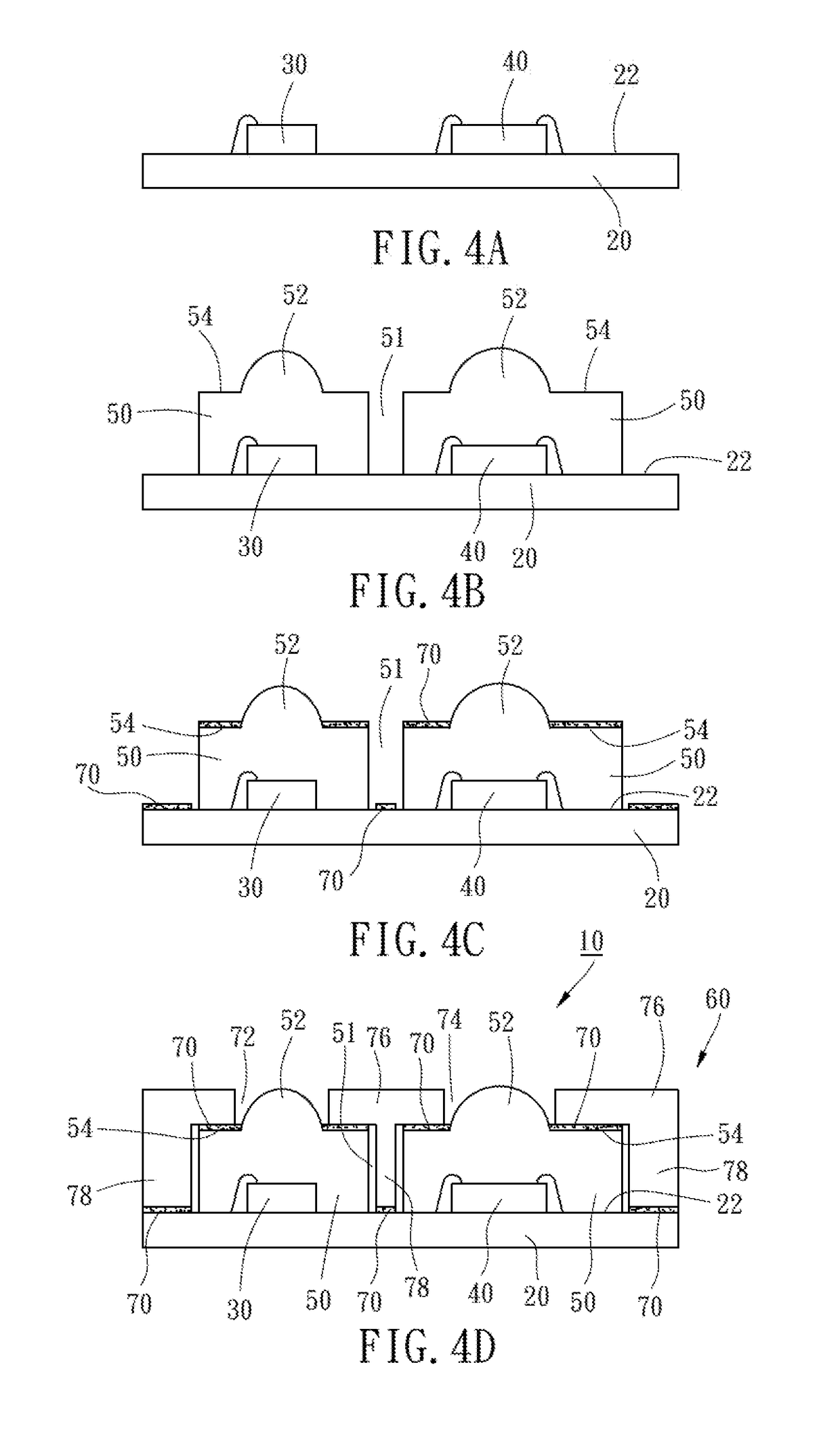 Package structure of long-distance sensor and packaging method of the same