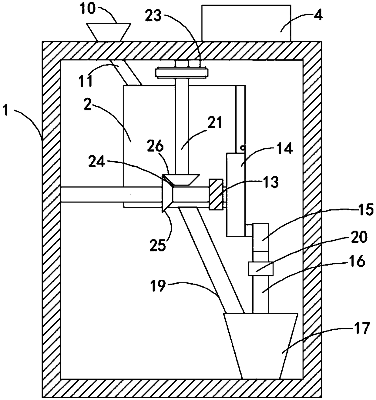 Mashing device for processing pesticide residue detecting sample
