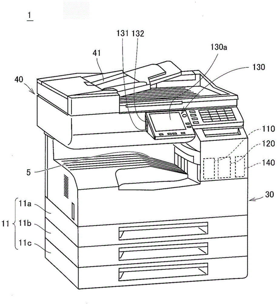 Image forming device acting in action manner corresponding to granted permission