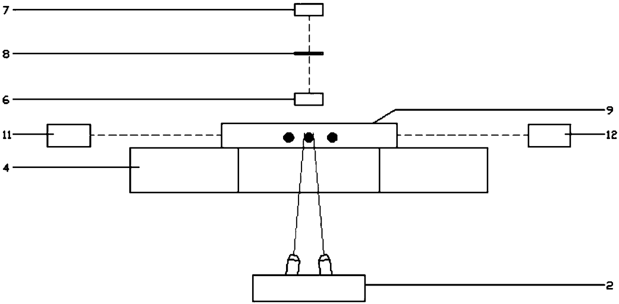 Double-laser device for capturing particles or cells through optical tweezers