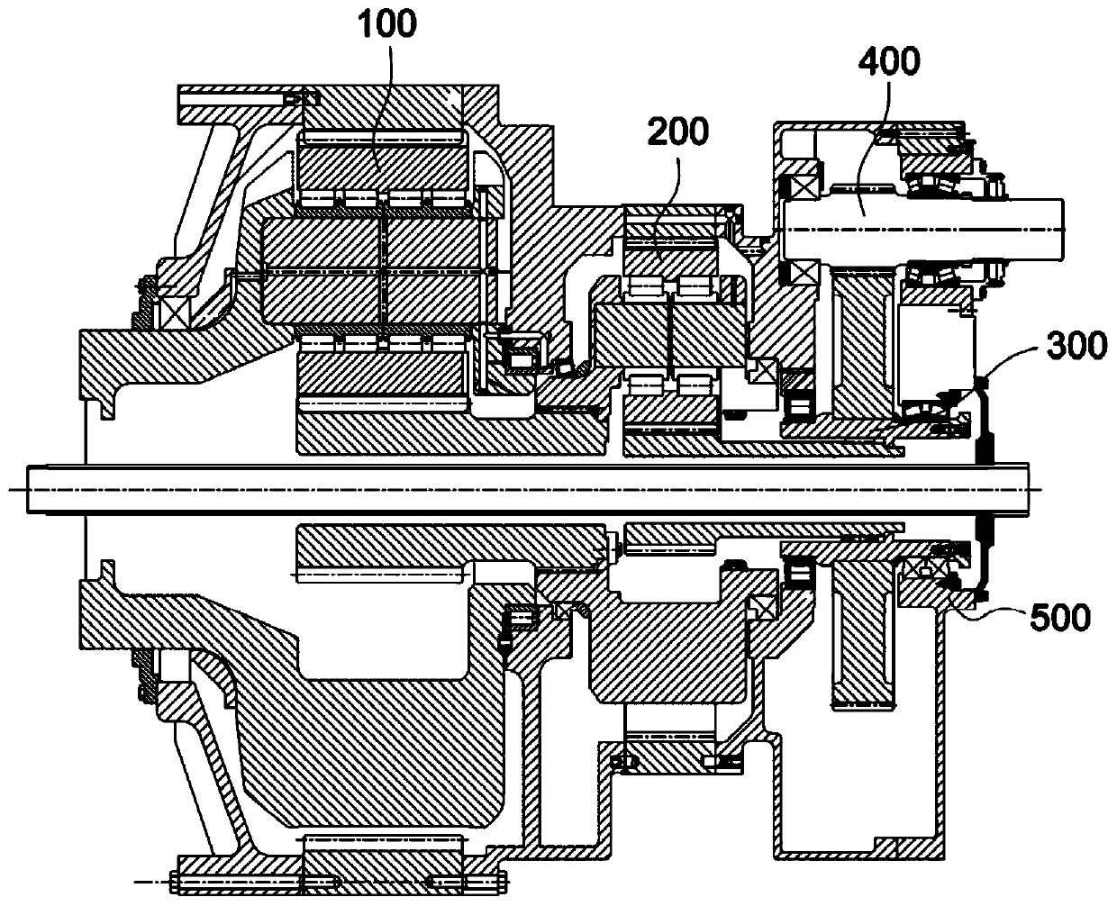 Bearing protection structure and wind power gearbox