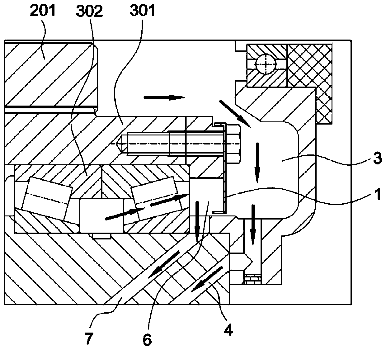 Bearing protection structure and wind power gearbox