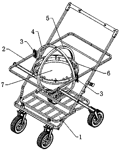 Anti-falling baby stroller based on gravity balance