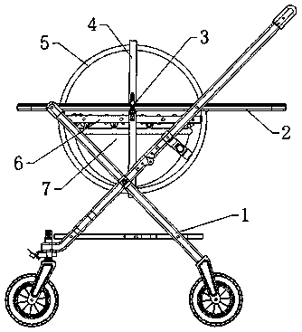 Anti-falling baby stroller based on gravity balance