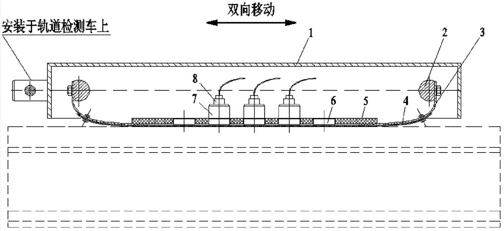 Sliding contact type signal acquisition device for rail detection