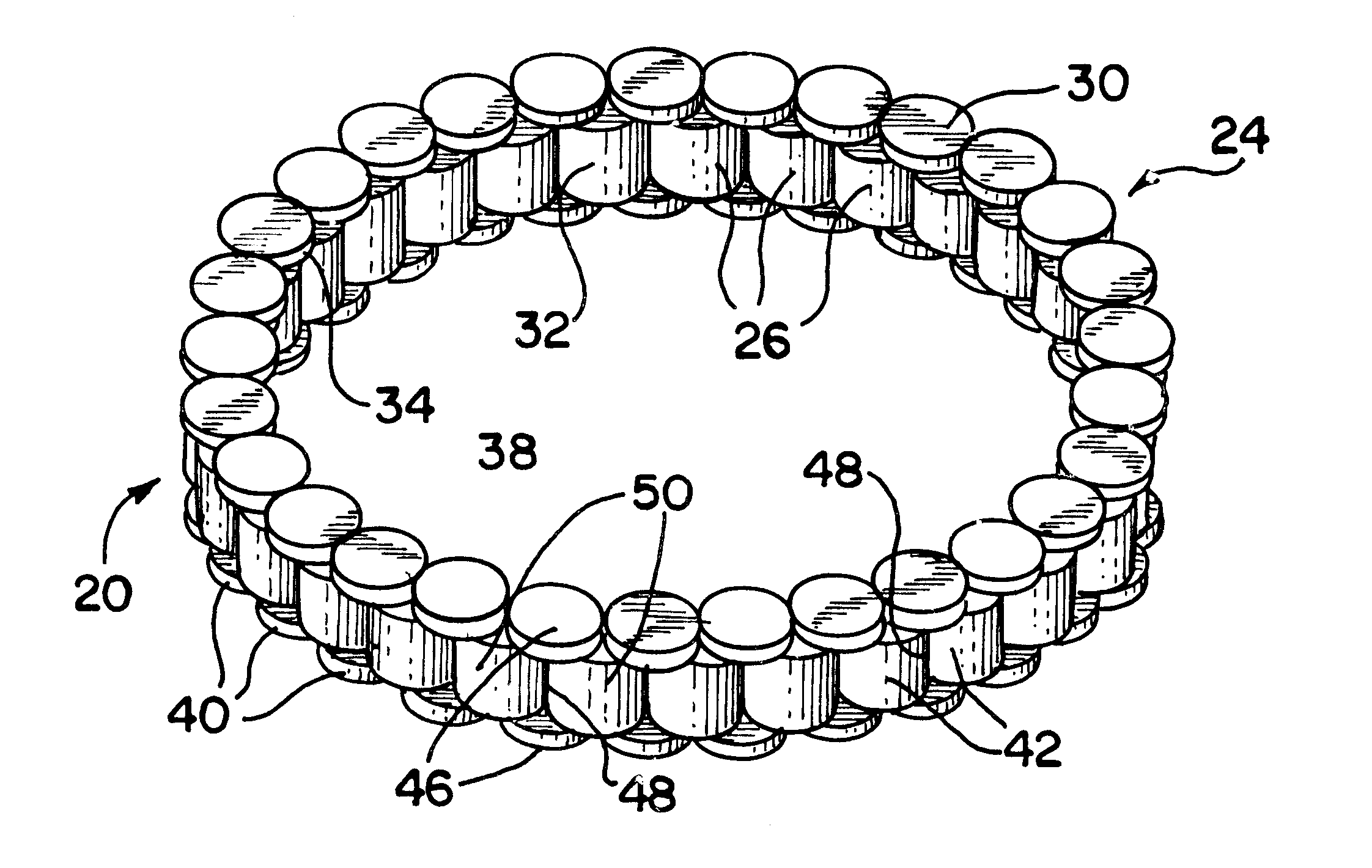 Pinless articulated band