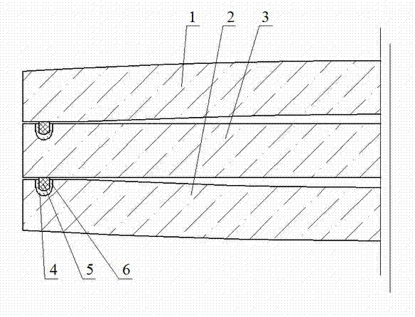 Glass-welded convex surface double-vacuum-layer glass with edge sealed by sealing grooves and production method thereof