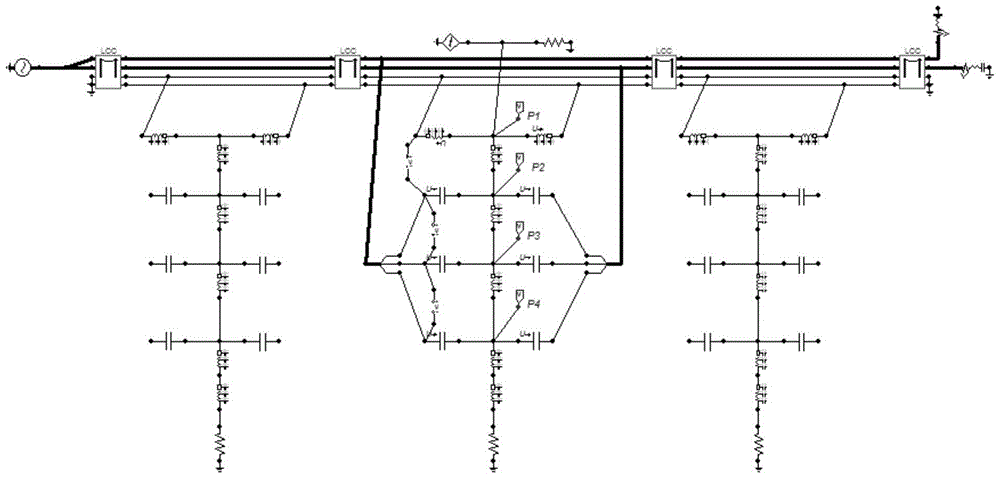 Composite tower overvoltage simulation model design method