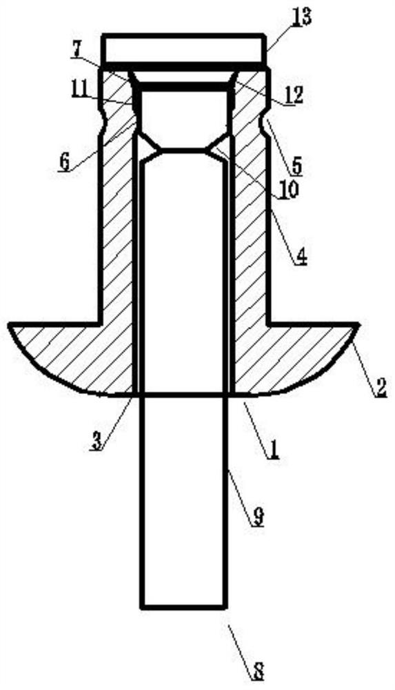 Height limiting rivet